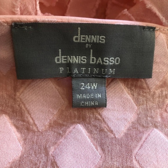 Dennis Basso Pink Organza Mesh Kimono Coat 24W - Picture 12 of 12